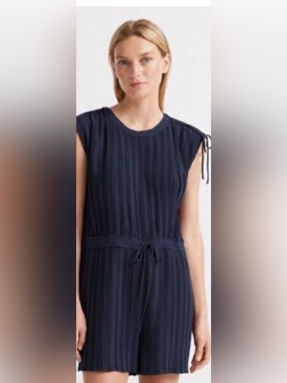 🌸NWT CLUB MONACO NAVY BLUE VIGA PLEATED ROMPER SIZE 2🌸